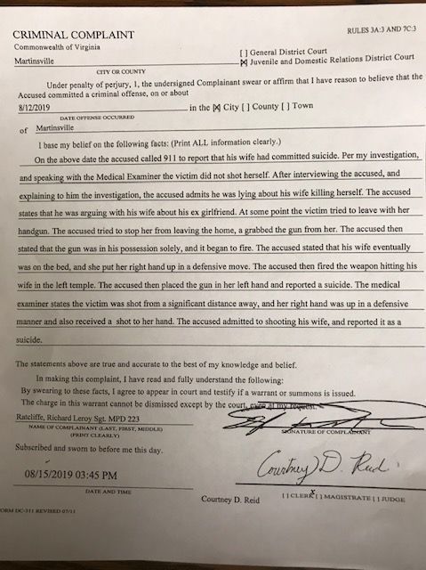 Criminal complaint